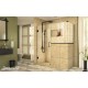 Unidoor Plus 59 in. x 30 3/8 - 40 3/8 in. Hinged Shower Enclosure