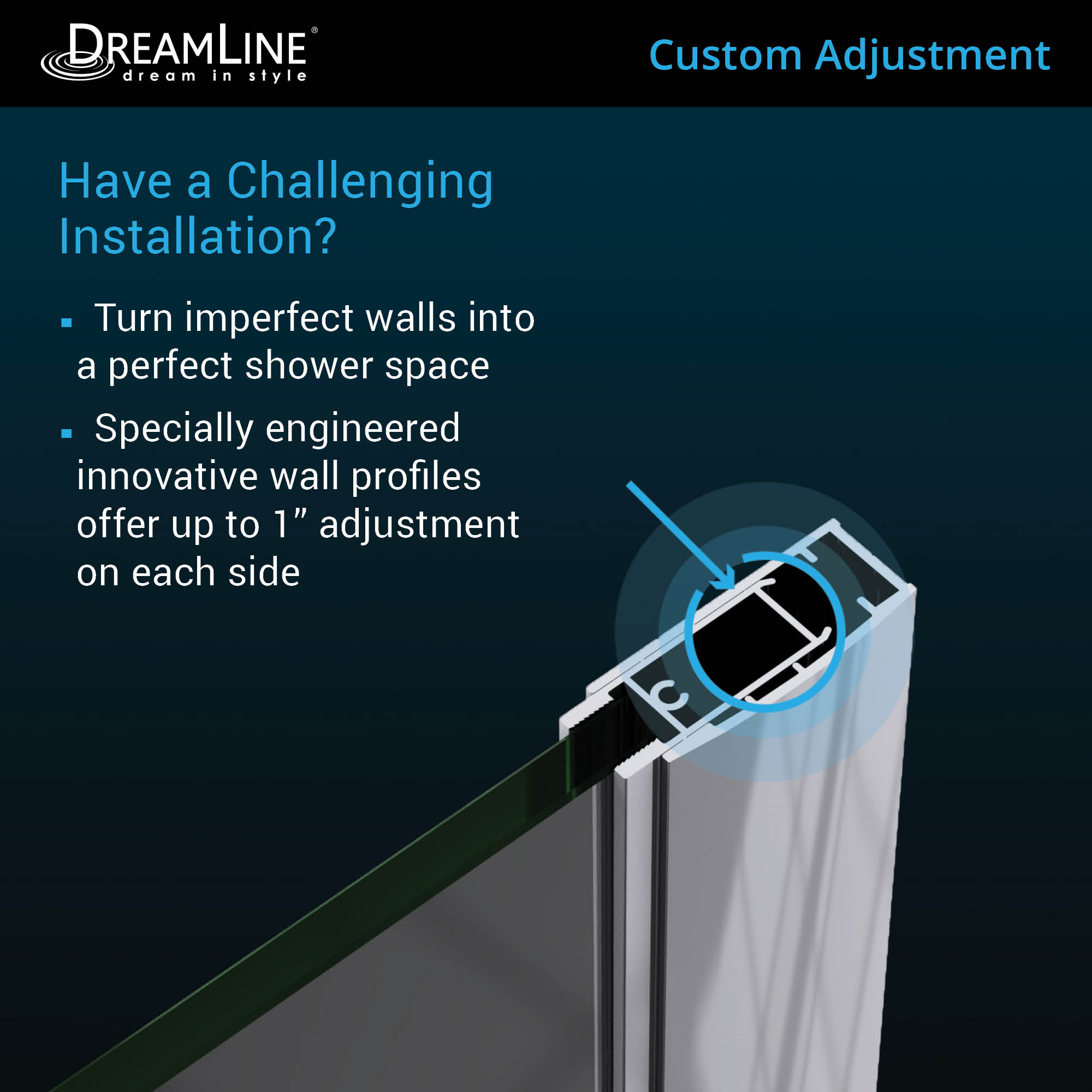 DreamLine Elegance-LS 38 - 40 in. W x 72 in. H Frameless Pivot Shower Door in Chrome