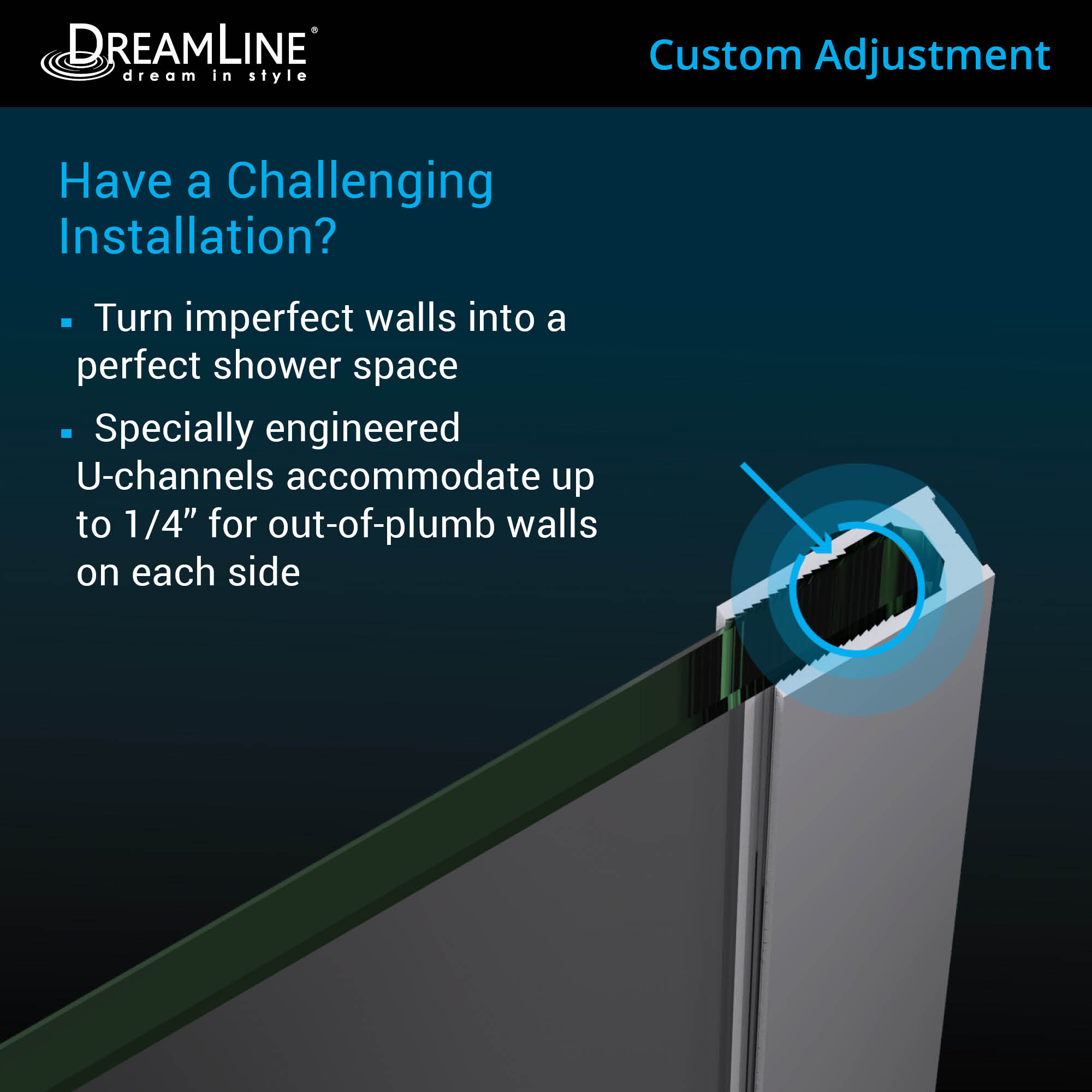DreamLine Prism Plus 42 in. D x 42 in. W x 74 3/4 in. H Hinged Shower Enclosure in Chrome with Corner Drain Biscuit Base