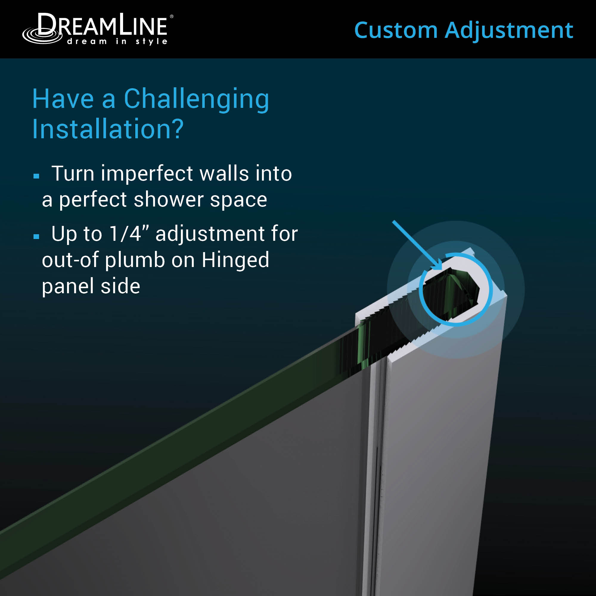 DreamLine Unidoor-X 50 in. W x 72 in. H Frameless Hinged Shower Door in Chrome