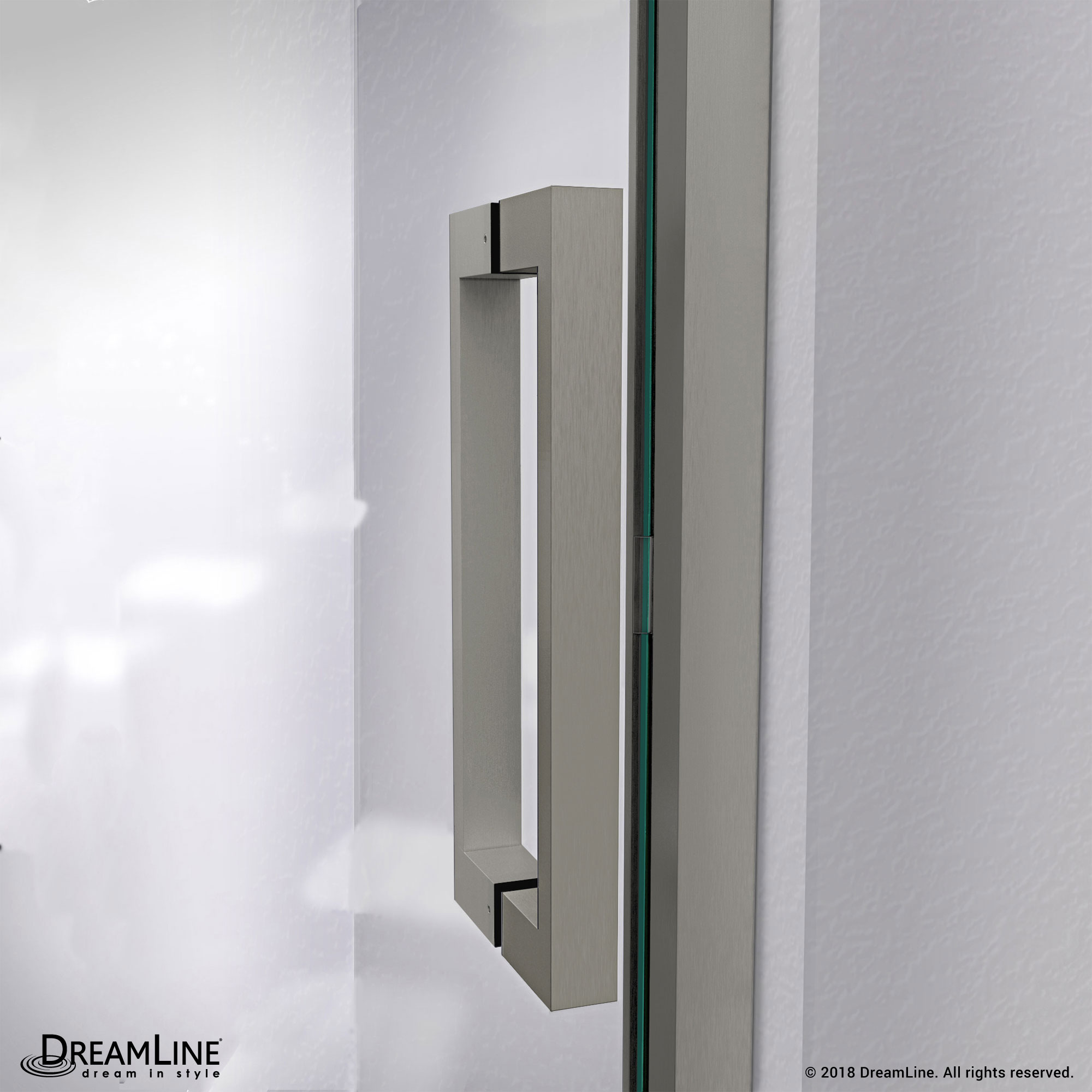 DreamLine Mirage-Z 56-60 in. W x 72 in. H Frameless Sliding Shower Door in Brushed Nickel