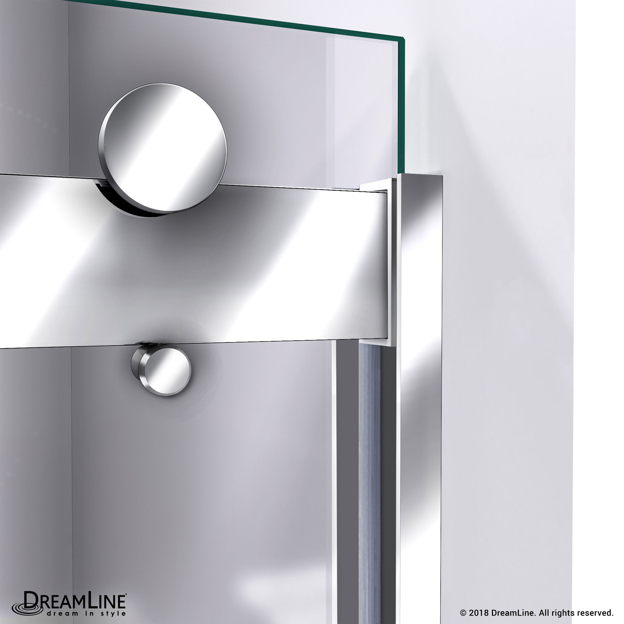 DreamLine Sapphire 56-60 in. W x 60 in. H Semi-Frameless Bypass Tub Door in Chrome