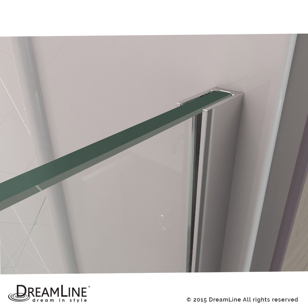 DreamLine Aqua Swing 56-60 in. W x 30 in. D x 58 in. H Frameless Tub Door with Return Panel in Chrome