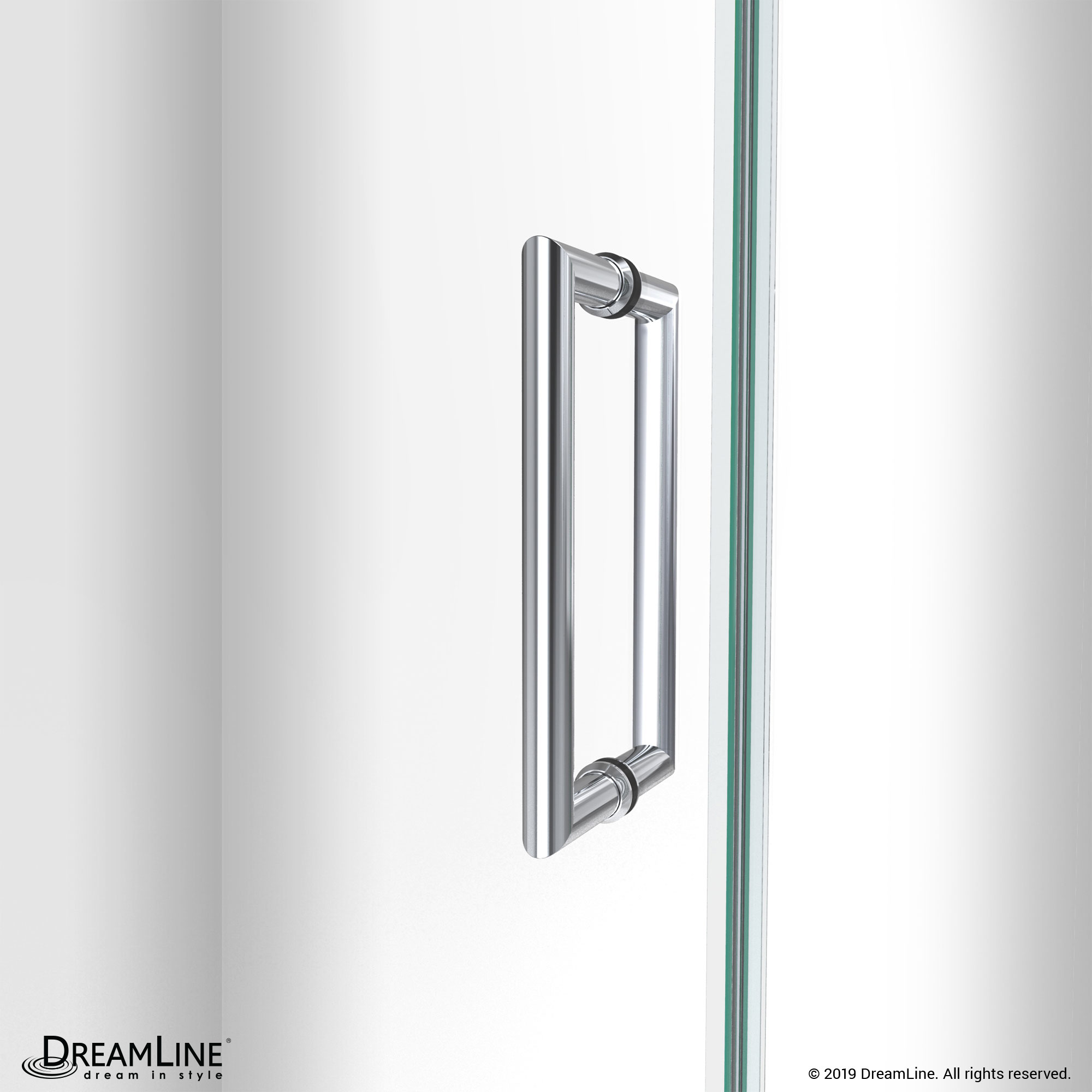 DreamLine Unidoor-LS 37-38 in. W x 72 in. H Frameless Hinged Shower Door in Chrome