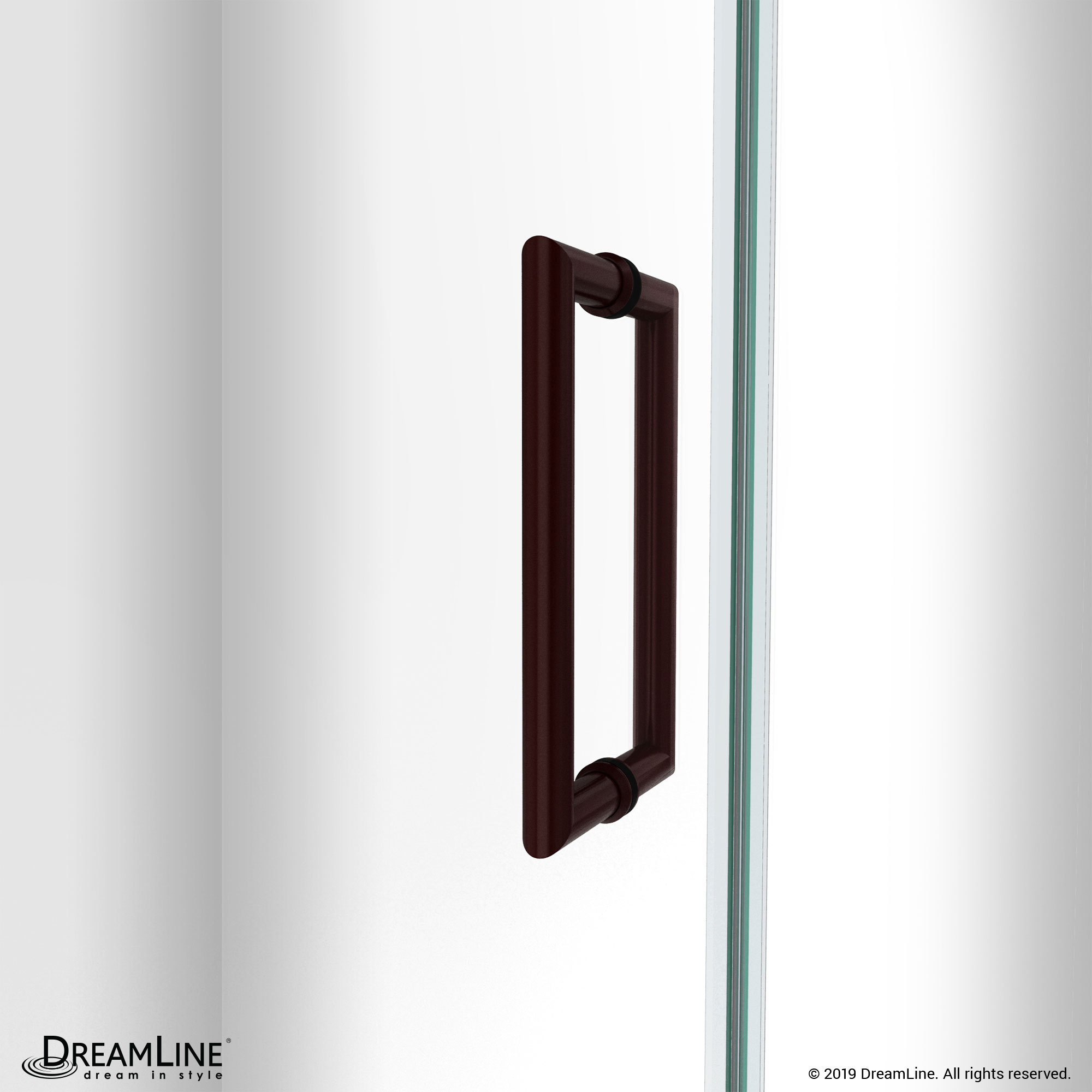 DreamLine Unidoor-LS 35-36 in. W x 72 in. H Frameless Hinged Shower Door in Oil Rubbed Bronze