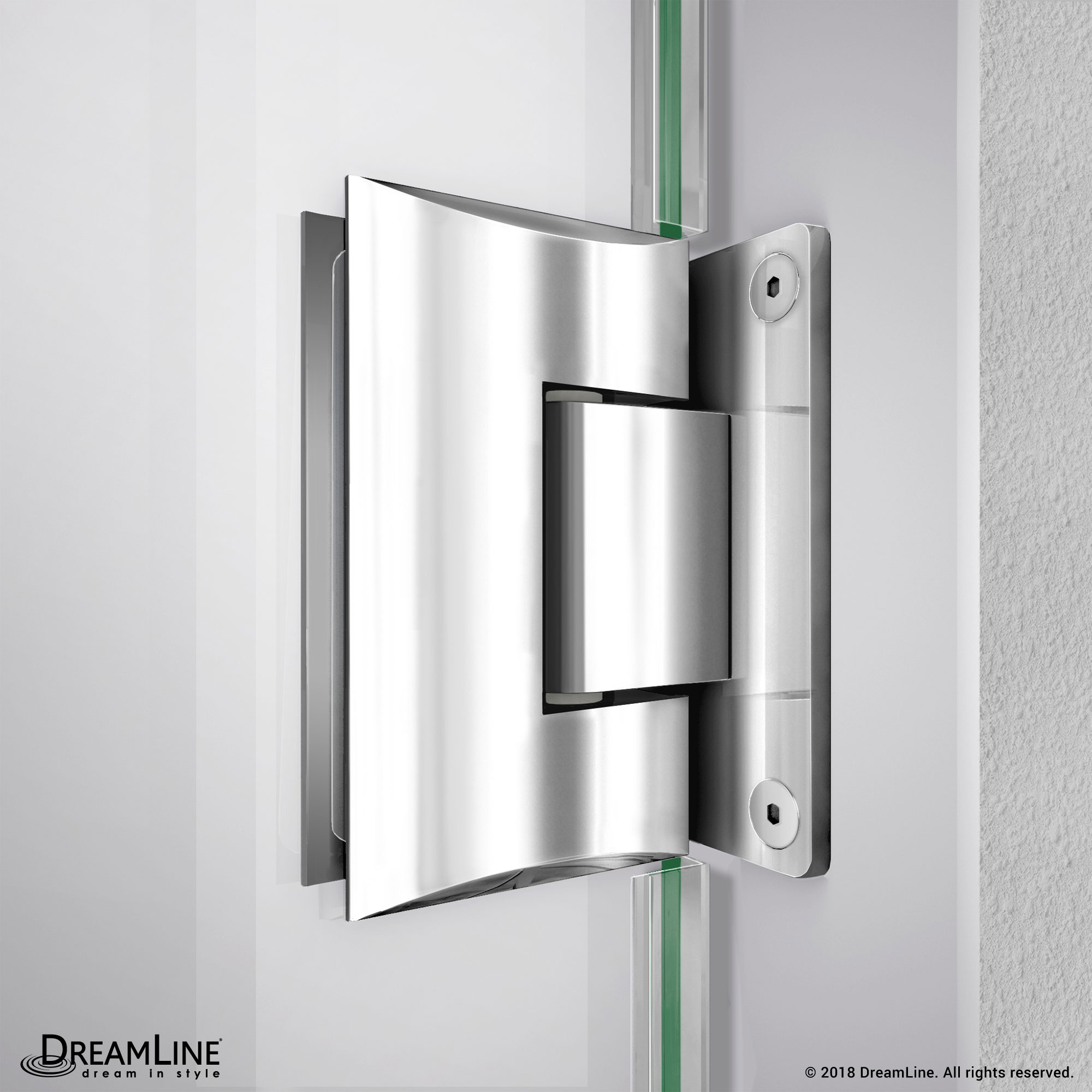 DreamLine Unidoor-LS 24 in. W x 72 in. H Frameless Hinged Shower Door in Chrome